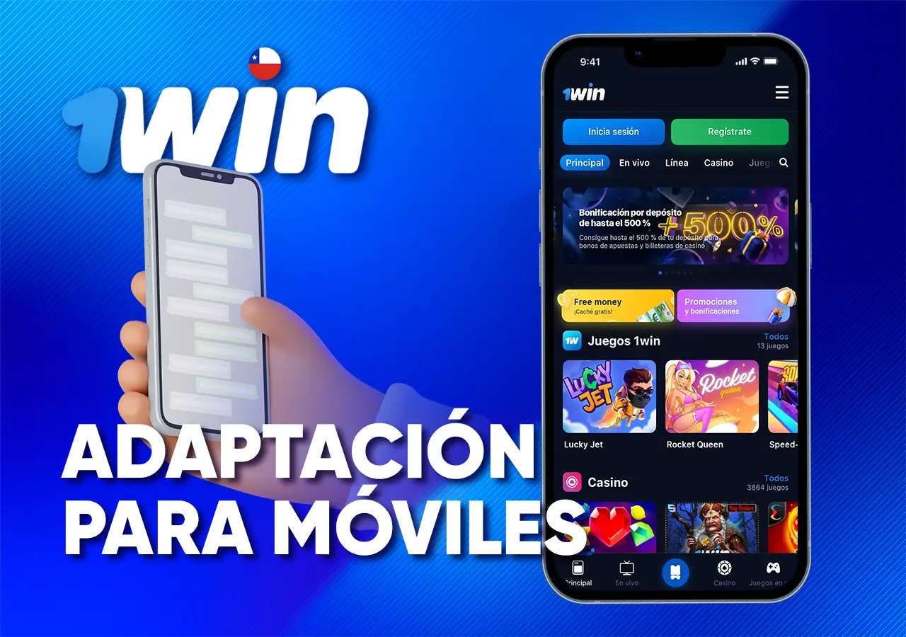 Descripción de la versión móvil del sitio.