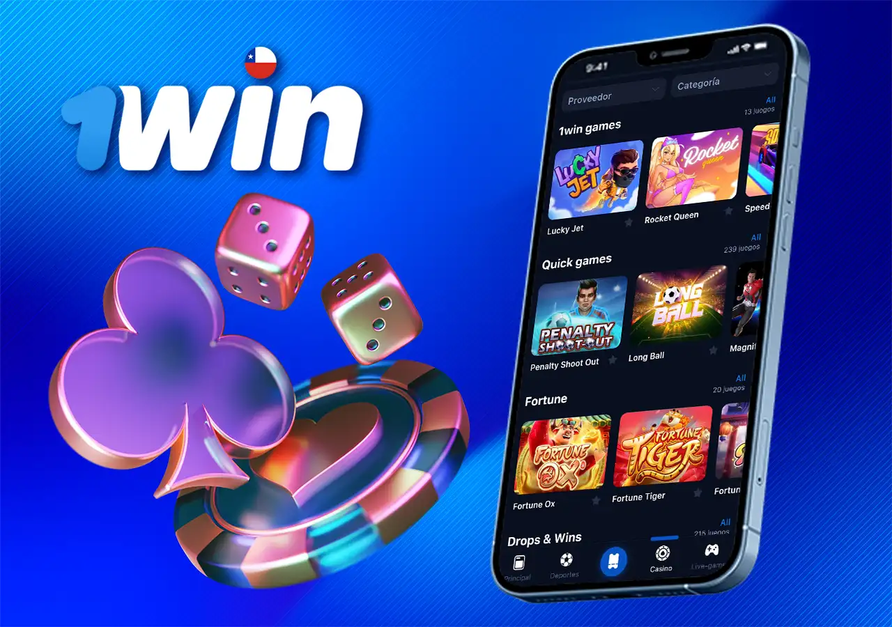 Juegue juegos de azar en la aplicación móvil