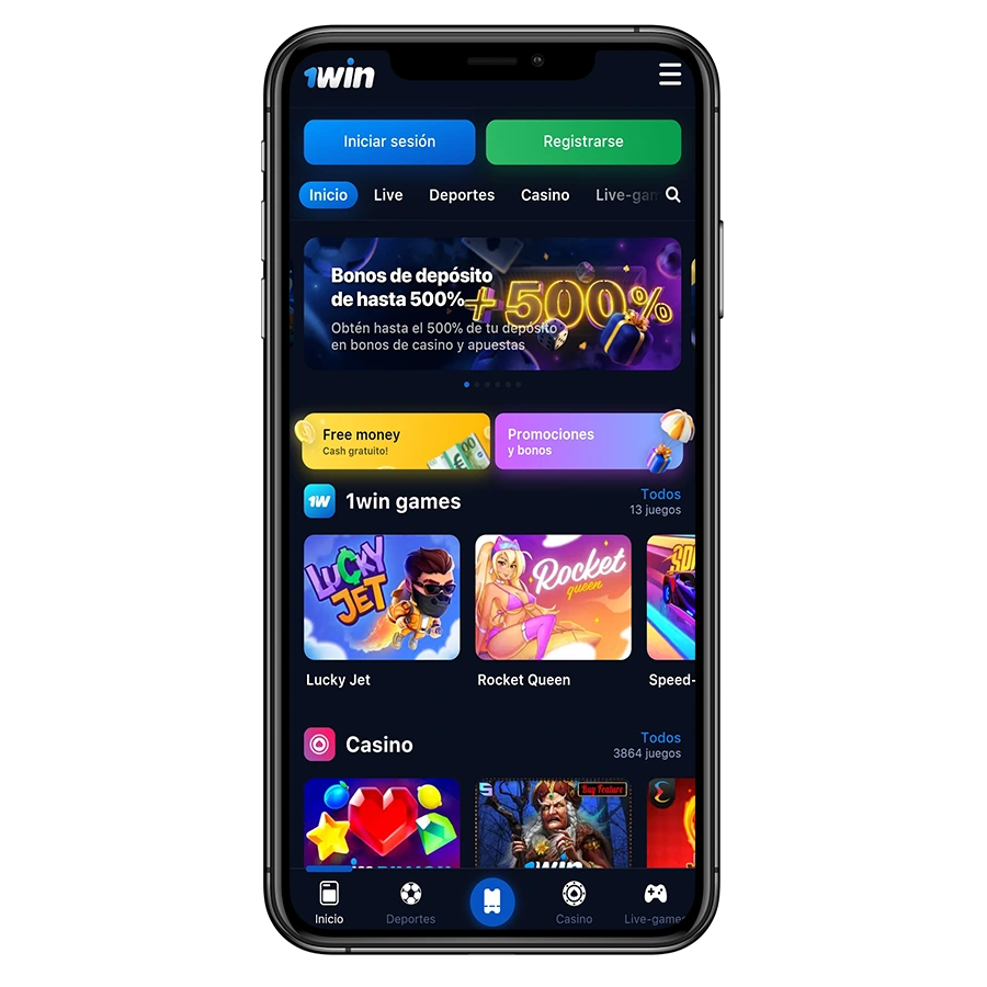 Captura de pantalla de la página principal